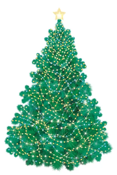 Vector van kerstboom. — Stockvector