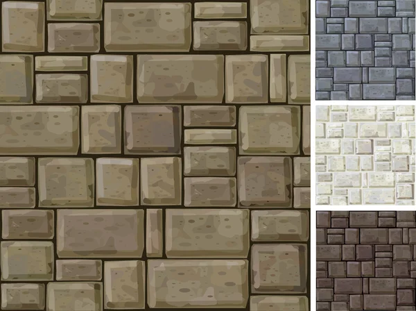 Steinmauer in verschiedenen Farben. — Stockvektor