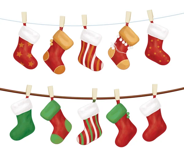 Vector Christmas socks. — Stock Vector