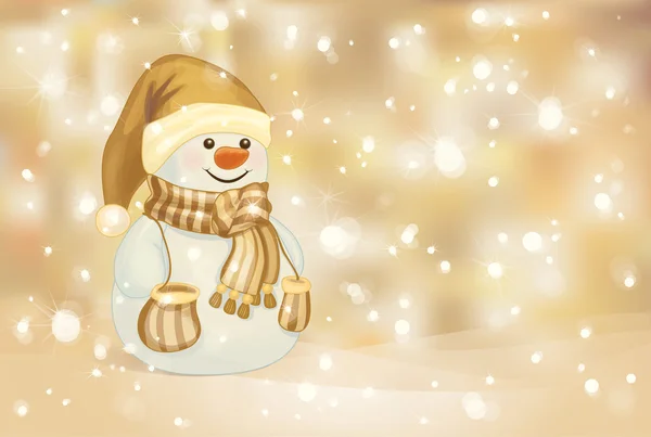 Fericit om de zăpadă — Vector de stoc