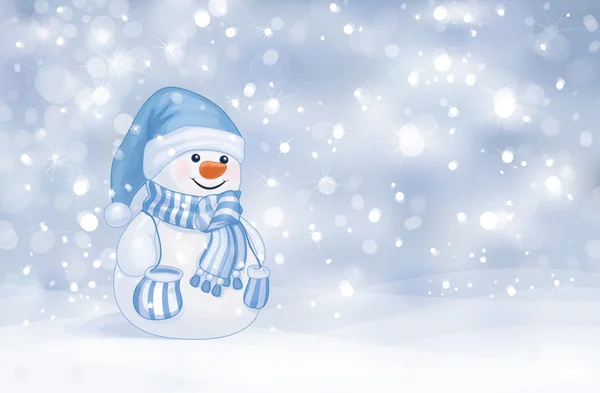 Boneco de neve feliz — Vetor de Stock