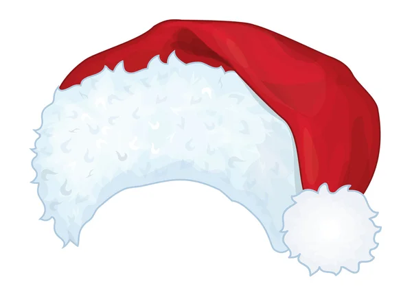 Red Santa Claus hat. — Stock Vector
