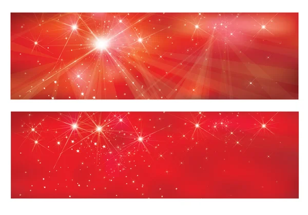 Bandiere rosse vettoriali per il design . — Vettoriale Stock