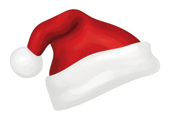 Chapeau santa claus rouge . — Image vectorielle