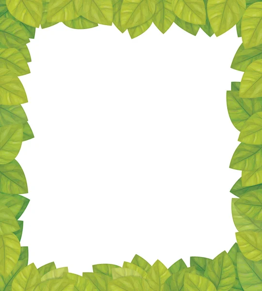 Каркас зеленого листя . — стоковий вектор