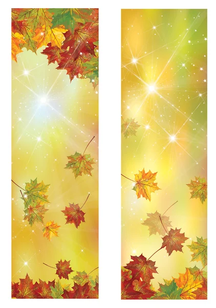 Bandiere di autunno vettoriale . — Vettoriale Stock