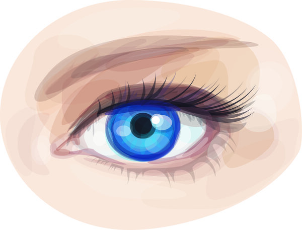 beautiful blue woman's eye.