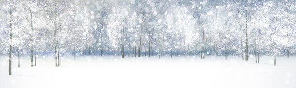 Vector of winter landscape.