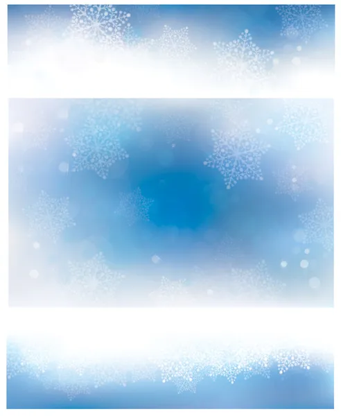 Blauwe banners voor winter — Stockvector