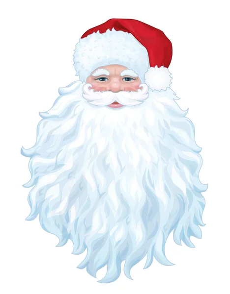 Santa met grote baard — Stockvector