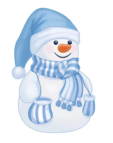 Snowman isolated. — Stock Vector