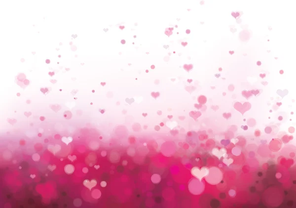 Fondo rosa con corazones. — Vector de stock