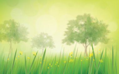 vektör bahar peyzaj.