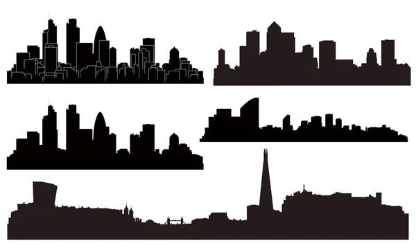 London stad silhouetten vector. — Stockvector