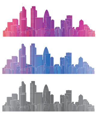 vektör renkli Londra city.