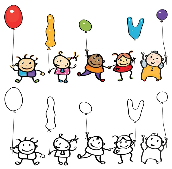 Vettoriale divertenti cartoni animati per bambini . — Vettoriale Stock
