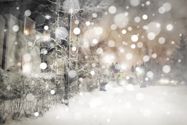 Winter night landscape — Stock Photo, Image