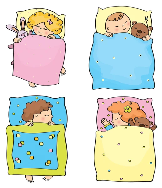 Dormir niños . — Archivo Imágenes Vectoriales