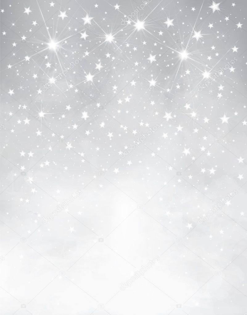 Vector silver starry background.