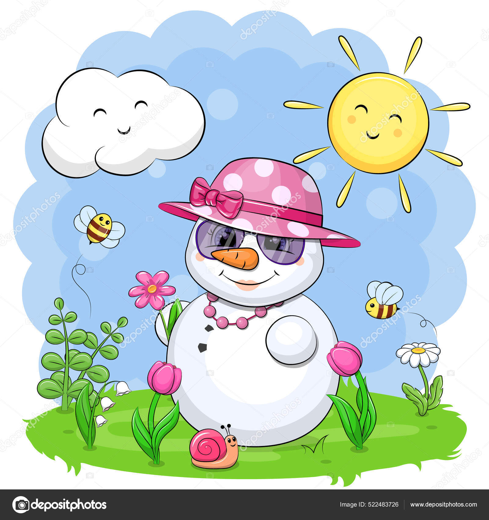 Dibujos Animados MuÃ±ecos De Nieve Bonitos Lindo Muñeco Nieve