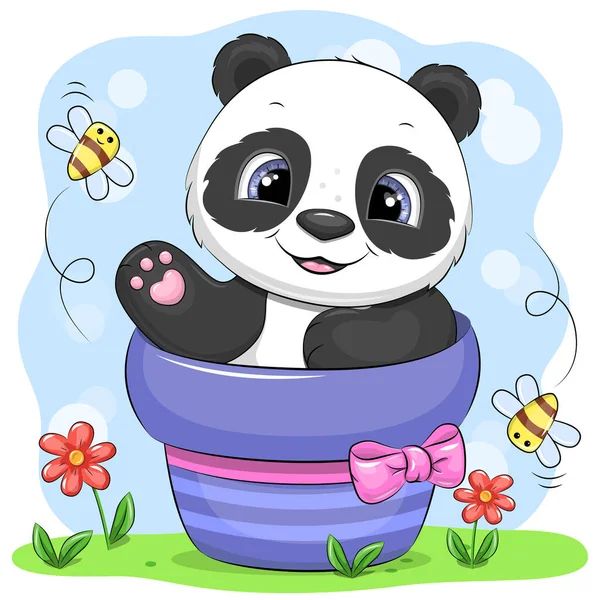 conjunto de coleção panda desenho animado - Stockphoto #28007064