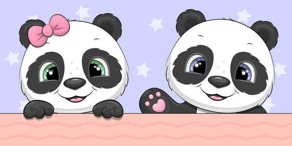 conjunto de coleção panda desenho animado - Stockphoto #28007064