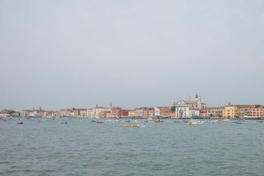 Venedik, İtalya - 21 Temmuz 2019: Venedik, İtalya 'da yıllık Kurtarıcı Ziyafeti tekne yarışı