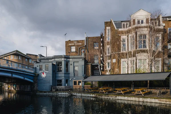 London Großbritannien Januar 2021 Leere Taverne Grand Union Canal London — Stockfoto