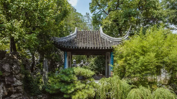 Paisaje Tradicional Jardín Chino Lion Grove Garden Shizilin Suzhou China —  Fotos de Stock