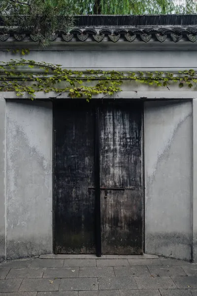 Gerbang Tradisional Cina Ouyuan Taman Retreat Pasangan Suzhou China — Stok Foto