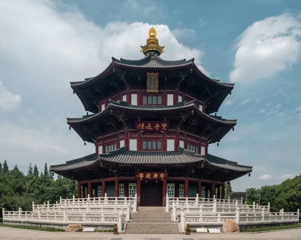 Torre China Tradicional Templo Hanshan Hanshansi Suzhou China —  Fotos de Stock