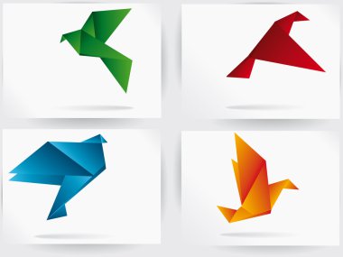 Origami Japonya kağıt uçan kuş