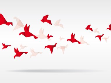 Origami Japonya kağıt uçan kuş