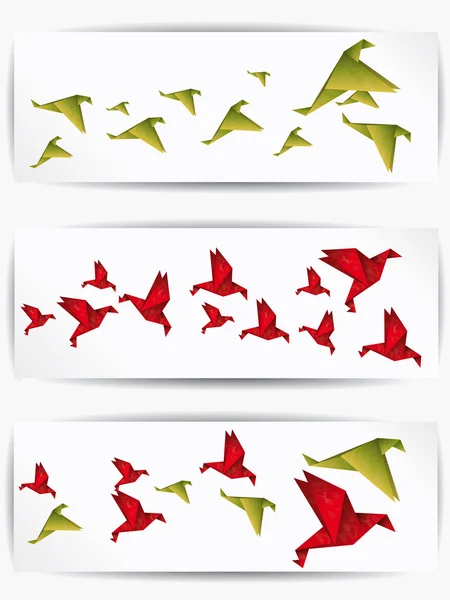 Origami japonské papírové létající pták — Stockový vektor