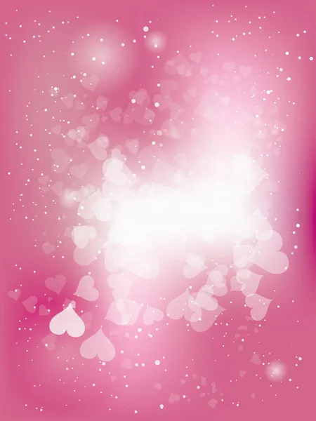 Beautiful abstract background for valentines day with hearts — Stock Vector