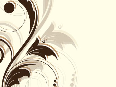 çiçek arka plan tasarımı swirls ile için