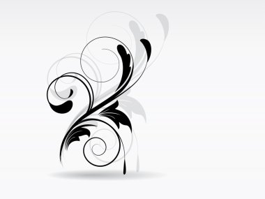 çiçek arka plan tasarımı swirls ile için