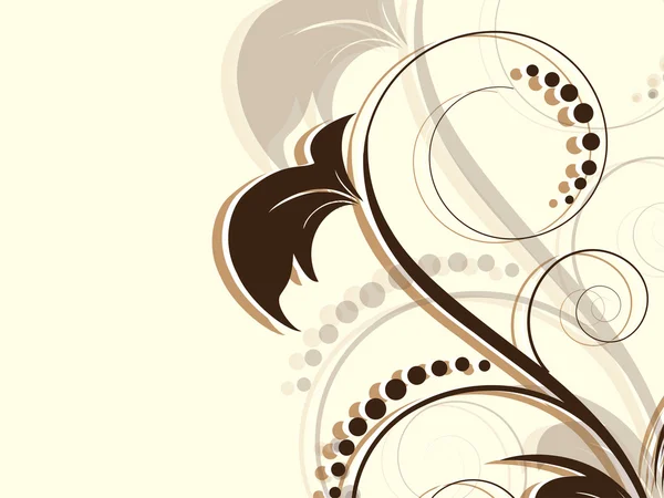 Fond floral abstrait pour la conception avec tourbillons — Image vectorielle