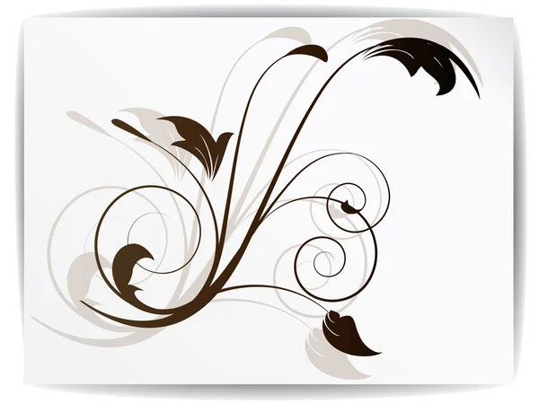 Fond floral abstrait pour la conception avec tourbillons — Image vectorielle