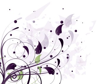 çiçek arka plan swirls ile