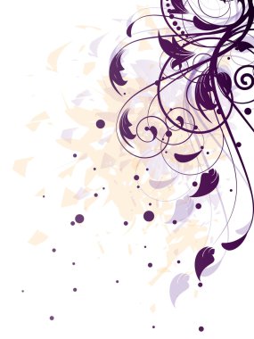 çiçek arka plan swirls ile