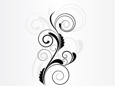 çiçek arka plan swirls ile