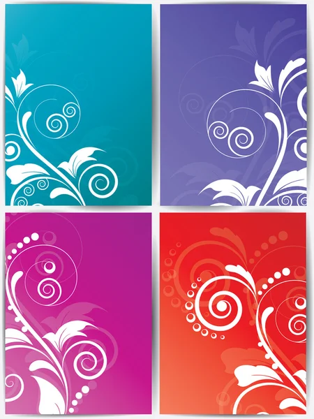 Fundo floral abstrato para design com redemoinhos — Vetor de Stock