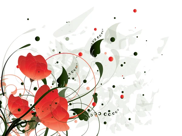 Абстрактный цветочный фон для дизайна с завихрениями — стоковый вектор