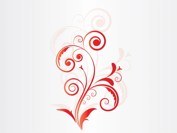 Fondo floral abstracto con remolinos — Vector de stock