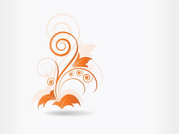 Fondo floral abstracto con remolinos — Vector de stock