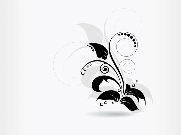 Fond floral abstrait avec tourbillons — Image vectorielle