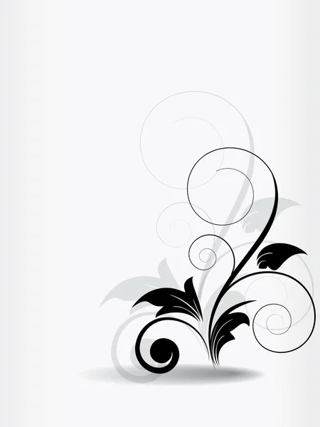 Fond floral abstrait avec tourbillons — Image vectorielle