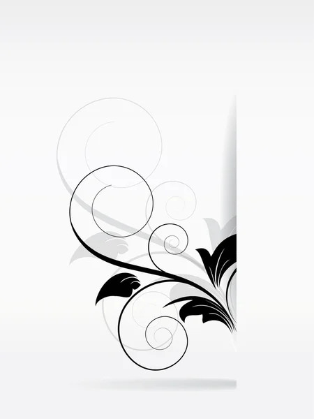 Fondo floral abstracto con remolinos — Vector de stock