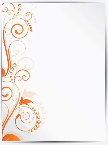 Decoratieve rand met florale elementen en swirls — Stockvector